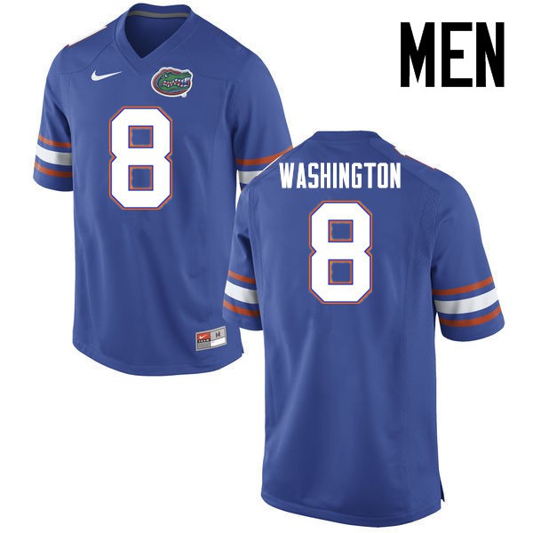Florida Gators Men #8 Nick Washington College Football Jersey Blue